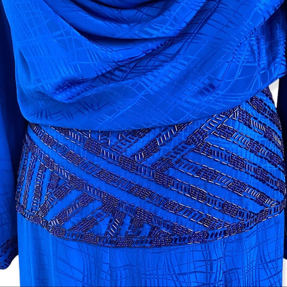Vintage Beaded Silk D’ore Cocktail Dress, Women's 14 - Picture 13 of 16